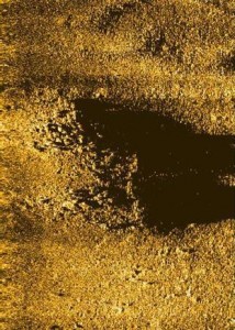 Side scan sonar image of the Trajan shipwreck