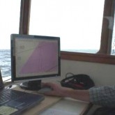 Mark Munro collecting magnetometer data