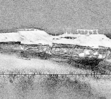 Side scan image of wreck