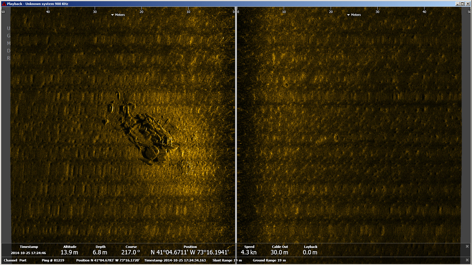 Statistics comparing the Deeper sonar, SS510 sonar, and ground truth